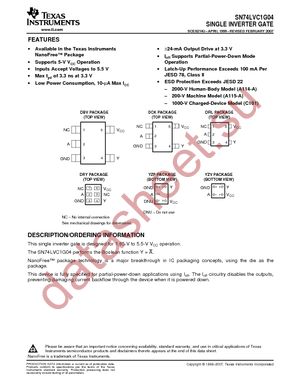 SN74LVC1G04DBVRG4 datasheet  